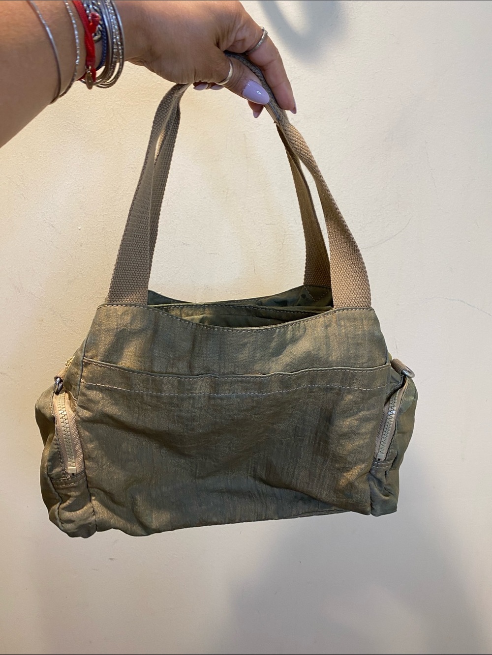 Kipling Canvas Multi-Pocket Shoulder Bag With Long Strap - Picture 6 of 10